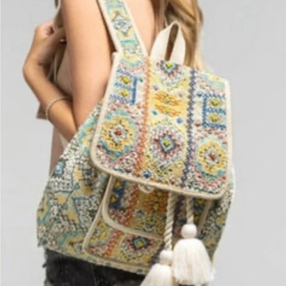 NWT Macchia di Ruggine - Colorful Geometric Pattern Backpack - Picture 4 of 7